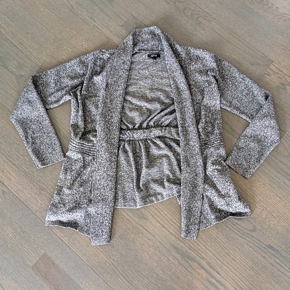 Apt. 9 Cozy Open-Front Women’s Sweater Cardigan - Gray, Petite Large